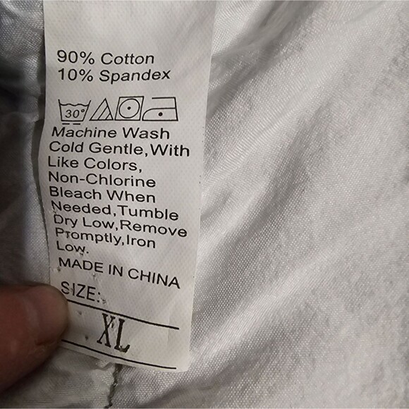 Flower Power light blue denim Overalls - Kids/XL or S/M Adult - Picture 8 of 9